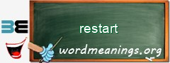 WordMeaning blackboard for restart